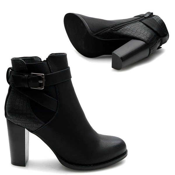 Dames Enkel Boots met Snake Print Dames Enkel Boots met Snake Print